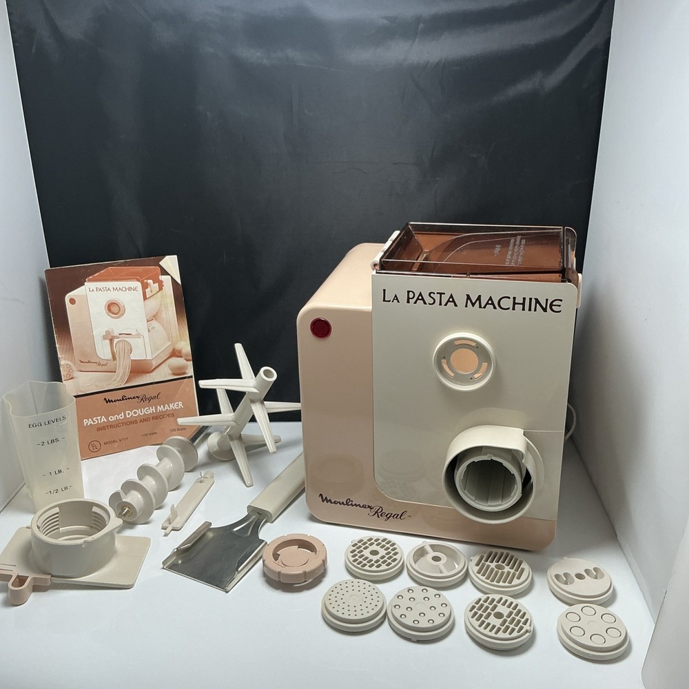 Vintage Moulinex Regal La Pasta Machine V717 Electric Maker COMPLETE 8 Disks